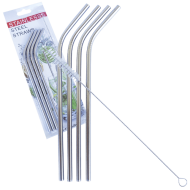 Set 4 paie metalice curbate cu perie de curatare